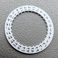 2 PIECES White Arabic Font Date@3 Date Disk Wheel for Miyota 8215 Movement