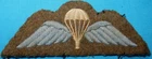 WW2 ERA BRITISH ROYAL MARINES PARACHUTE WINGS PARA MILITARY PATCH BADGE GENUINE