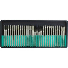 SE 30 Piece Set Assorted Diamond Burrs 150 Grit 1/8 Inch Shank 8230DD15