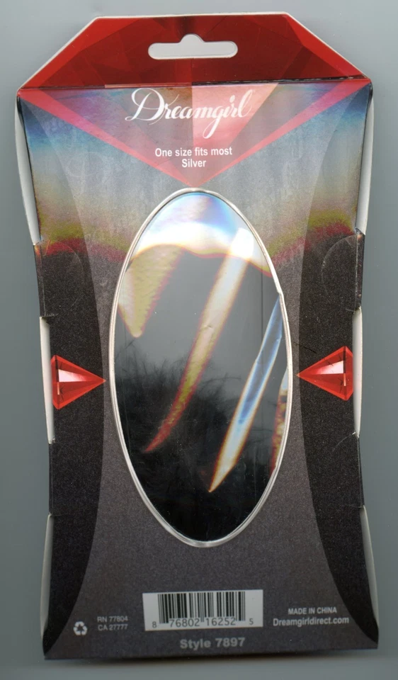 Dreamgirl 7897 Ano Novo Hottie Lantejoulas de Prata e Blk Marabou Pasties reg $19.50 - Imagem 3 de 3