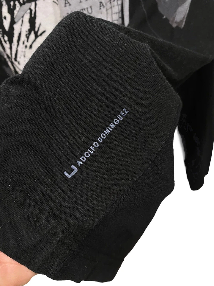 Camiseta Adolfo Dominguez Para Hombre M Manga Larga Arte Gráfico RARA Solo Te Veo A Ti Foto 4 de 4