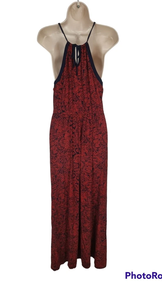 LOVEAPPELLA Womens Multicolor Floral Maxi Dress Size S Spaghetti Strap Crew Neck - Image 2 of 3