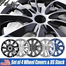13"14"15"16"17" 4pcs Wheel Covers Full Rim Snap On Hubcaps for Tire & Steel Rims
