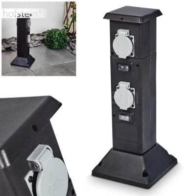 HOFSTEIN Colonna presa giardino sentieri ingresso 4 prese esterne con coperchio protettivo