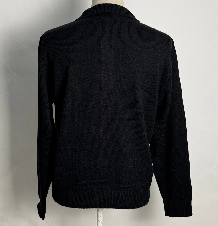 Cárdigan suéter Obey para hombre con botones Verdugo negro talla M nuevo con etiquetas Shepard Fairey Foto 3 de 4