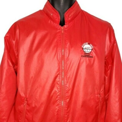 Vintage UNLV Runnin Rebels Cafe Jacket Mens Size Large Red 80s Scarlet Gray