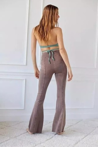 Out From Under Aria Seamed Flare Leg Pant Urban Outfitters Bell Bottom New XS - Picture 3 of 15