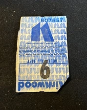 KIRKWOOD Vintage Late 1970’s Ski Lift Ticket CALIFORNIA Resort Travel Souvenir