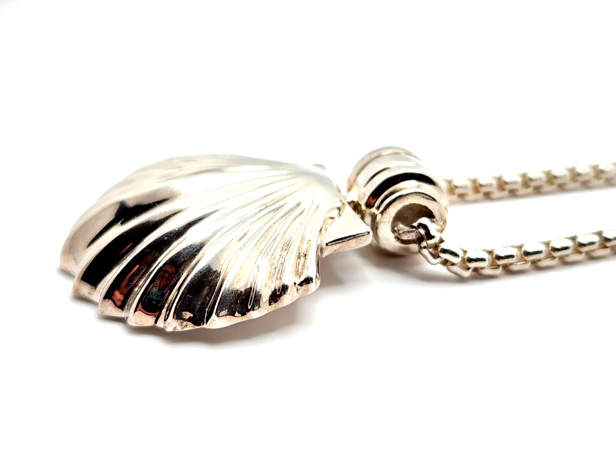 Joseph Esposito Sterling Silver Shell Necklace on Rounded