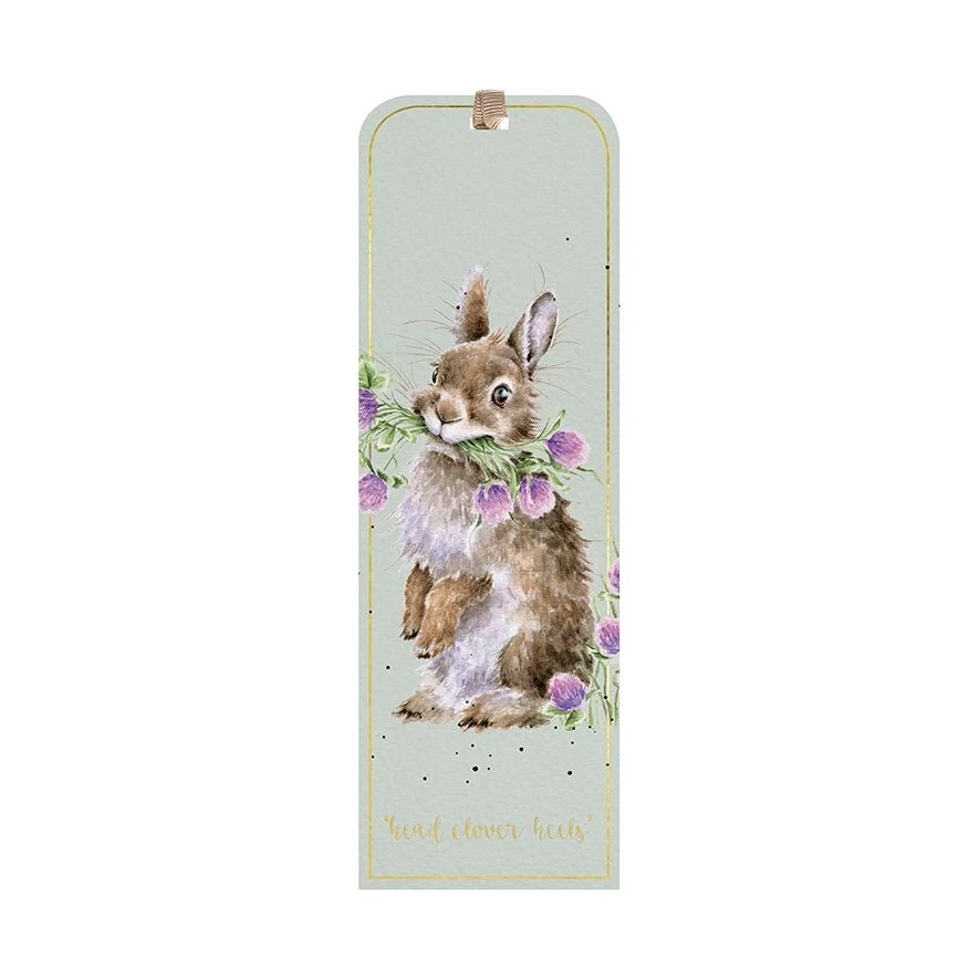 Wrendale Adorable Rabbit Bookmark - 50 x 150 mm Head Clover Heels Book Mark
