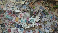 1KG (1 KILO) Worldwide Stamps Mix - OFF PAPER