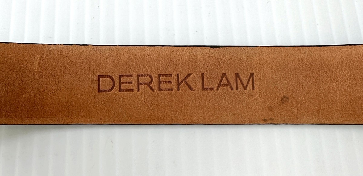 DEREK LAM Black Leather Brass Buckle Skinny Classic Basic  display picture 1