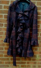 Luisa Spagnoli Purple Wool/alpaca Blend Coat Size L