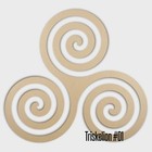 Wooden Triskelion Shape 100-500mm 3mm MDF - Craft Unpainted - Laser Cut