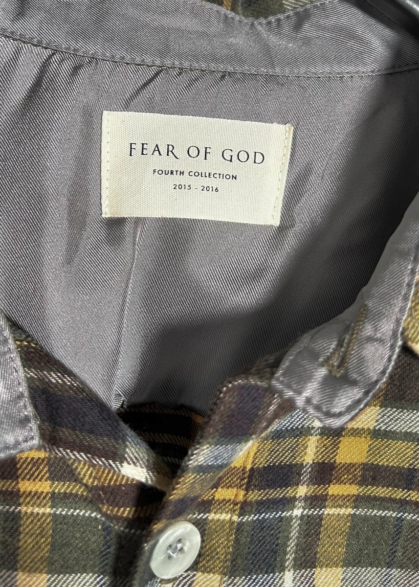 Fear Of God Fourth Collection Green Brown Flannel Sleeveless Fear Of God Fourth Collection Green Brown Flannel Sleeveless
