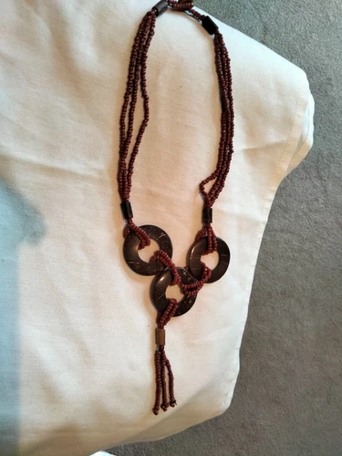 Vintage Faux Coral &  Bakelite  Necklace