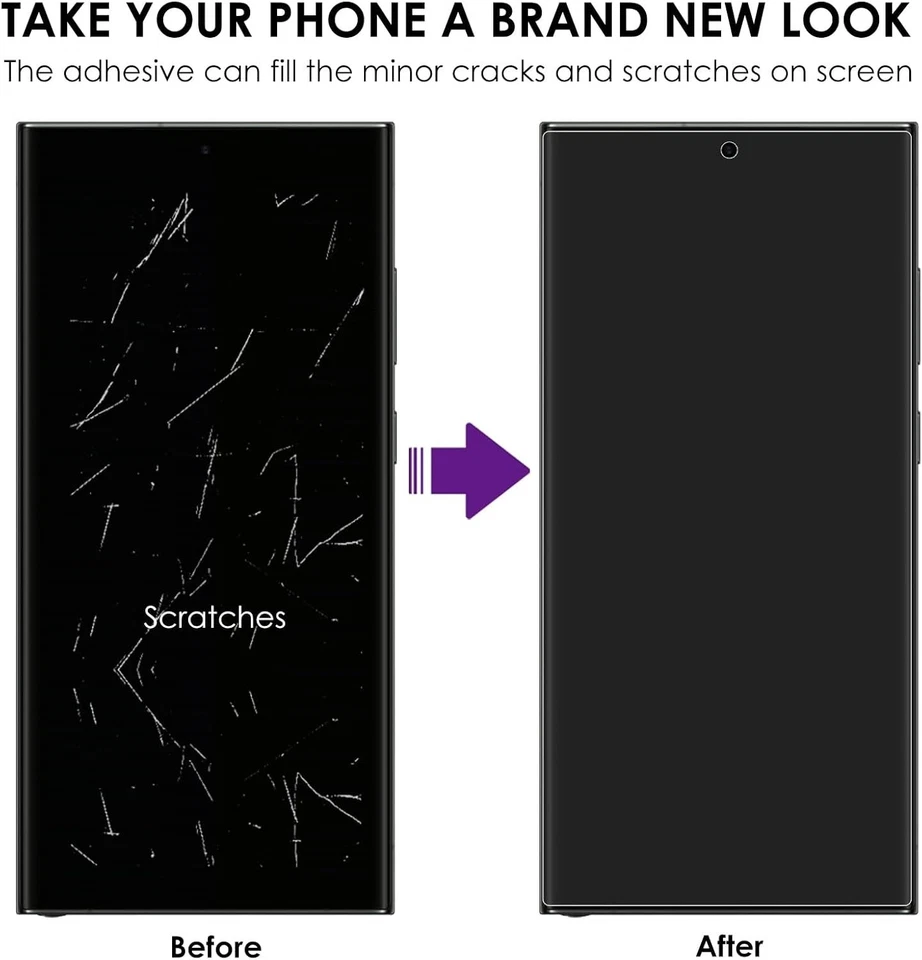 [2 Pack]Galaxy S23 Ultra matte screen protector, UV liquid full screen adhesive - image 2 of 4