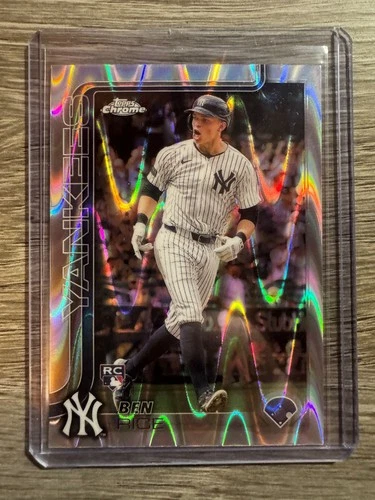 2025 Topps Chrome Ben Rice #139 Rookie RC RayWave Refractor New York Yankees