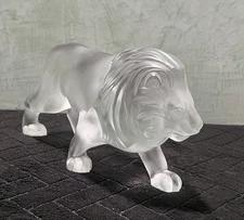 LALIQUE CRYSTAL "REGULUS" LION 11” FIGURINE