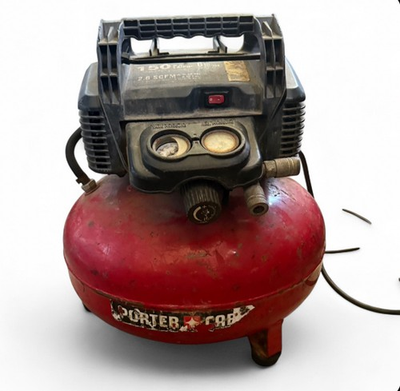 #ad Porter Cable 6 Gallon Oil Free Pancake Air Compressor Used $80.00