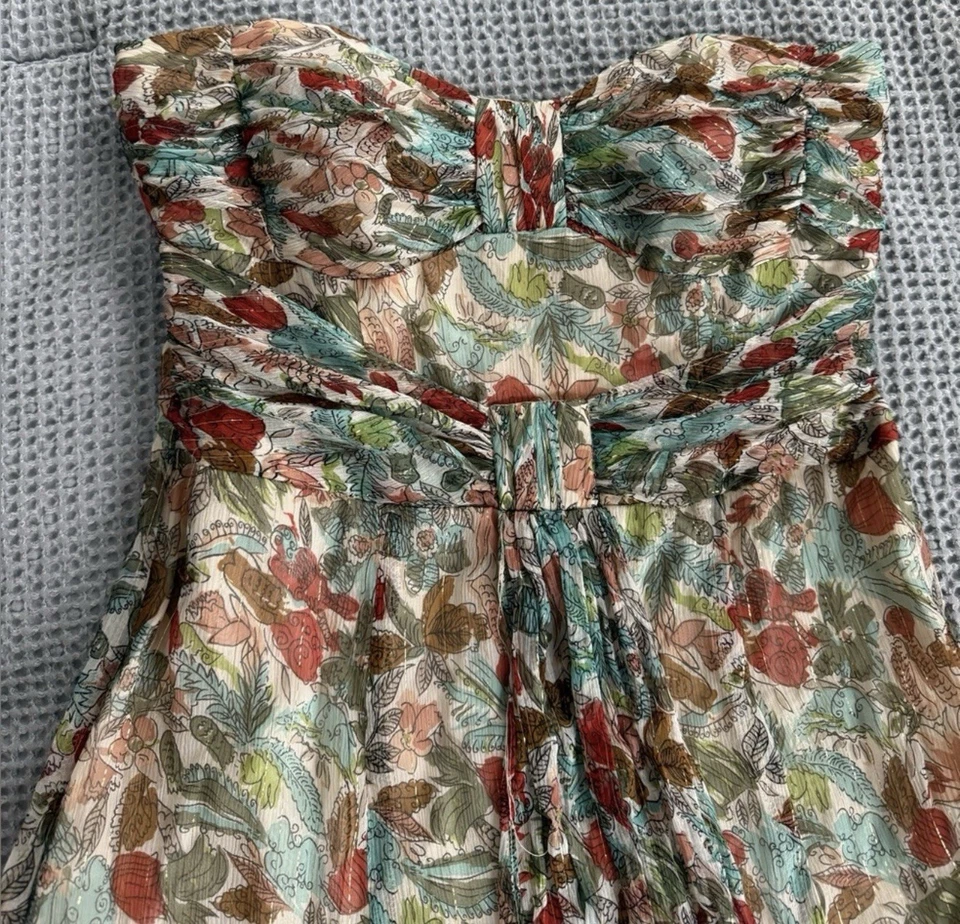 Maxi Vestido NANETTE LEPORE Seda Fauna Talla 6 Foto 4 de 4