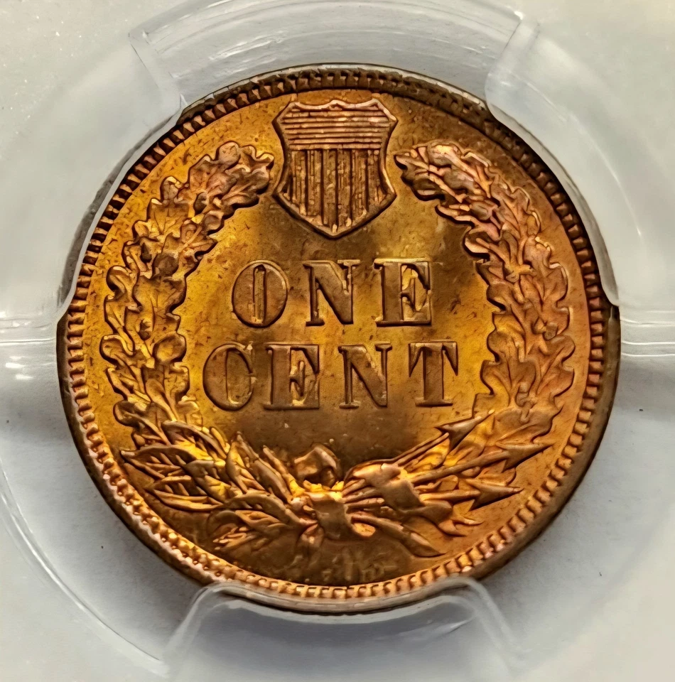 Choice 1907 Indian Head Cent Penny 1c PCGS MS65 RB Red Brown Gem BU - LOOKS RED! - Image 2 of 4