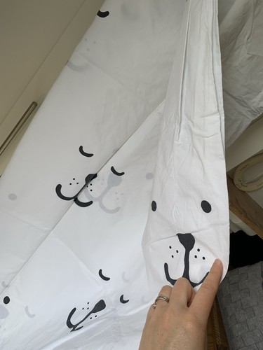 Tellkiddo Cotbed Cotton Duvet Set. Bear Face Awake/asleep - Imagen 2 de 3