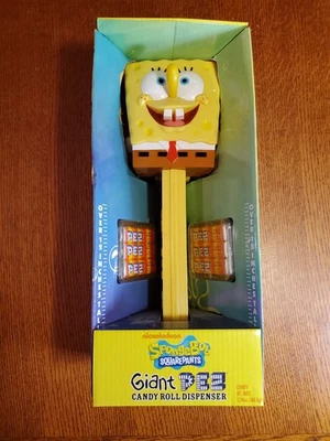 Nickelodeon Spongebob Giant Pez Candy Roll Dispenser 2011 Over 12” Tall UNUSED - Image 1 of 4