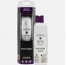 3 ΕVΕRYDROP ΕDR1RXD1 Refrigerator Ice Water Filter 1 Replacement White Brand New