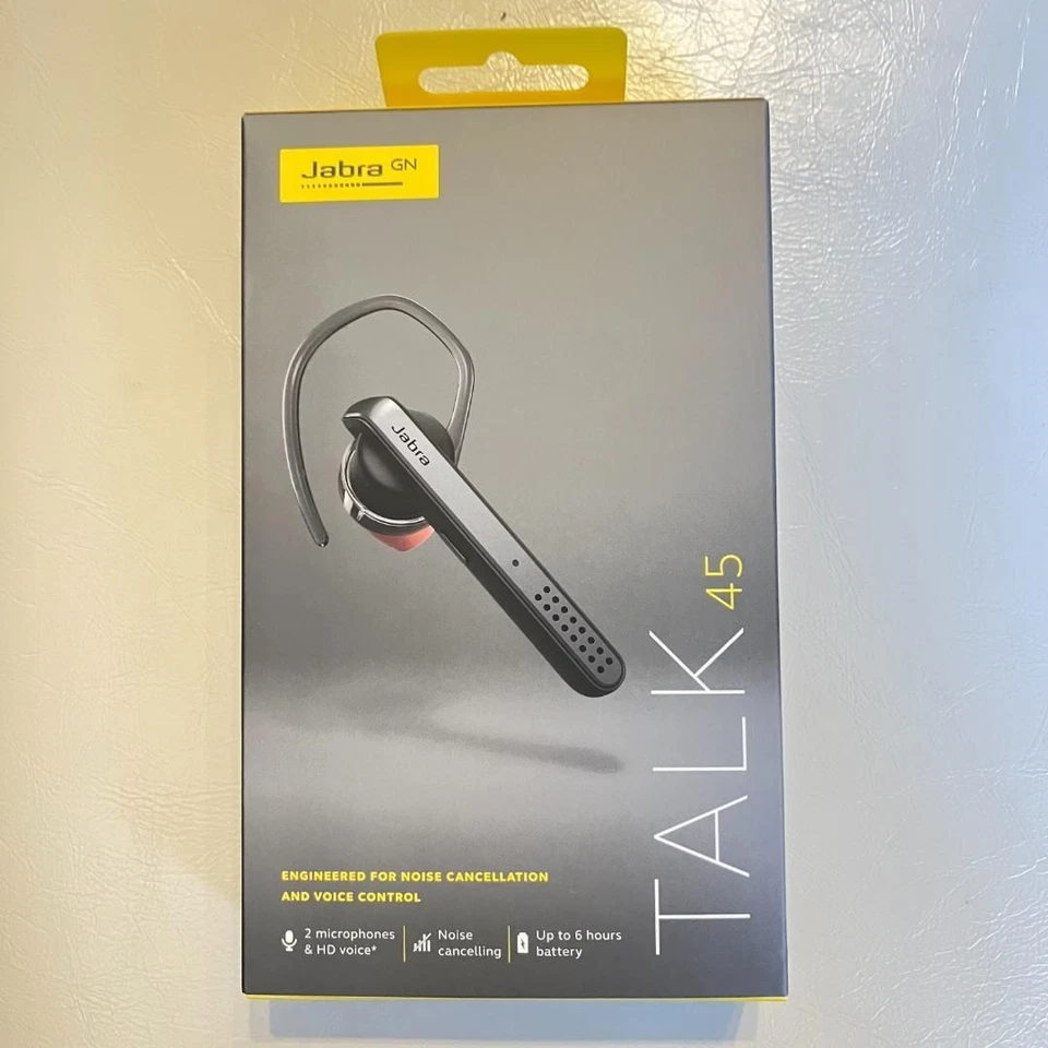 Jabra Talk 45 Silver Noise Cancellation Bluetooth Mono Headset One Ear Headset - Image 2 of 3