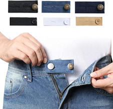 Denim Waist Extenders for Men and Women 6 Pack , Adjustable Waistband Expanders
