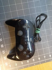 Nintendo Wii RVL-005 OEM Classic Pro Controller Black Tested