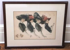 Framed Print F. Earl Christy 4 Chic Women Hands Worth Holding 1911 26"  x 21"