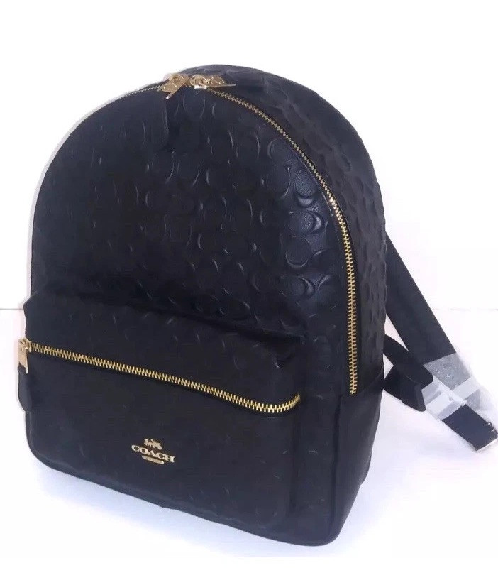 ☆COACH☆MEDIUM CHARLIE BACKPACK バックパック ペブルレザー Brand New Coach Medium Charlie Leather Backpack Embossed
