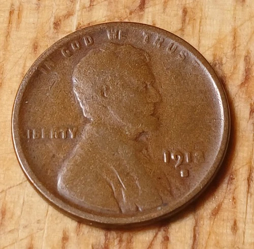 Lincoln Wheat Cent 1913 S VG/FINE #14