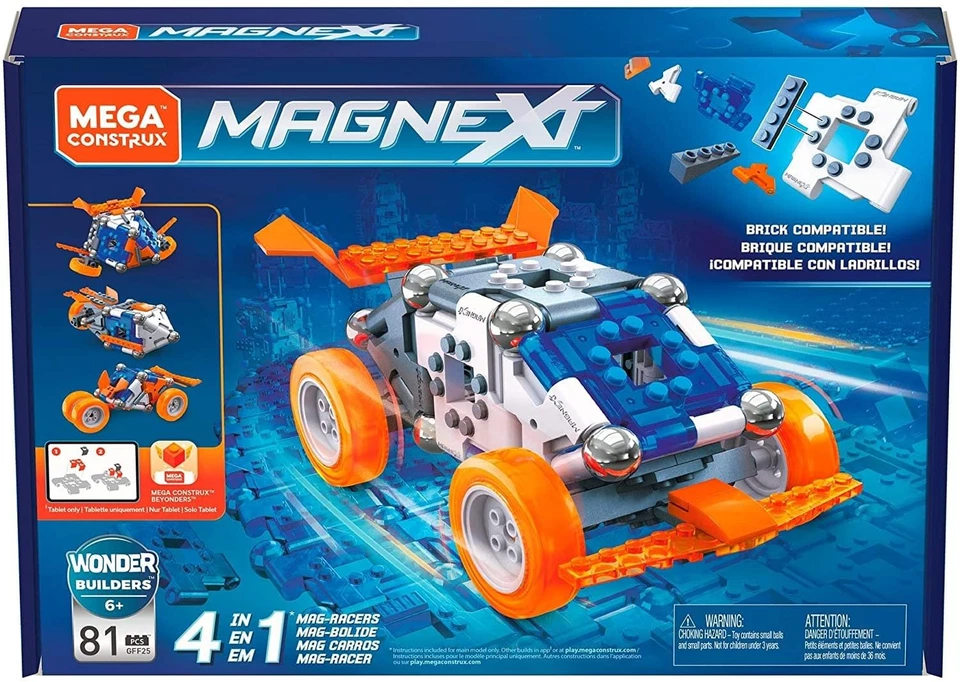 Mega Construx Magnext 4 in 1 Mag Racers Building Set - Image 2 of 4