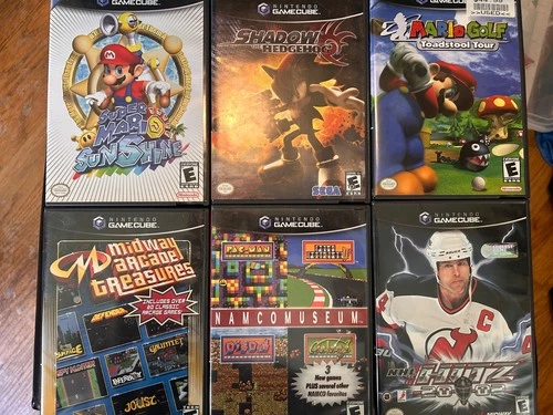 Nintendo GameCube 6-game bundle w/ Super Mario Sunshine and Shadow the Hedgehog
