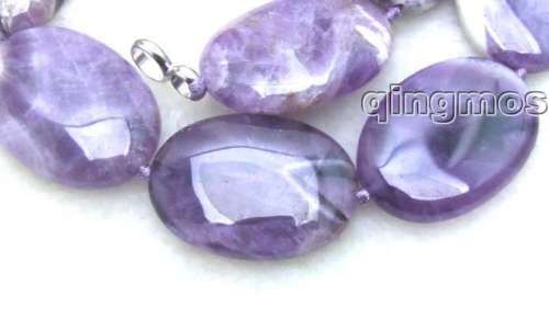 13*18mm Oval Natural Purple Amethyst Necklace for Women Chokers 17" Jewelry 5535 - Picture 7 of 37