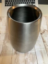 VACU VIN Wine Cooler Stainless Steel Silver Table Top Ice Bucket Holder 20cm