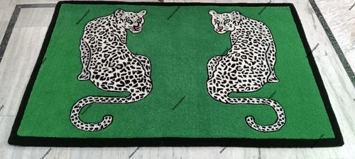 Tibetan Tiger Print Hand-Tufted 100% Wool Handmade Area Rug for Home, Bedroom - Picture 18 of 18