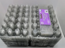 LOT OF 42 PLASTIC LARGE EGG 24 COUNT CARTONS CLEAN USED EMPTY PRINTED EUC