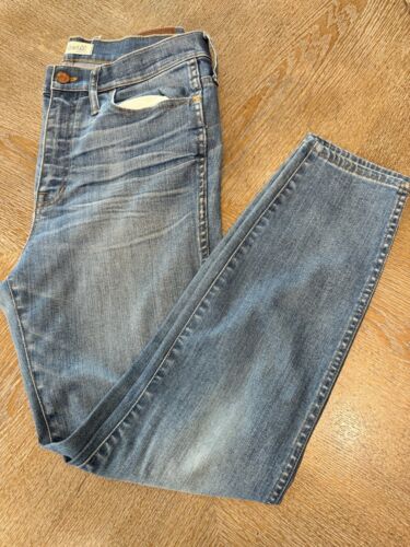 Madewell Blue Denim Skinny High Rise Pants Jeans Size 31 Waist 32” Inseam 28” - Picture 3 of 7