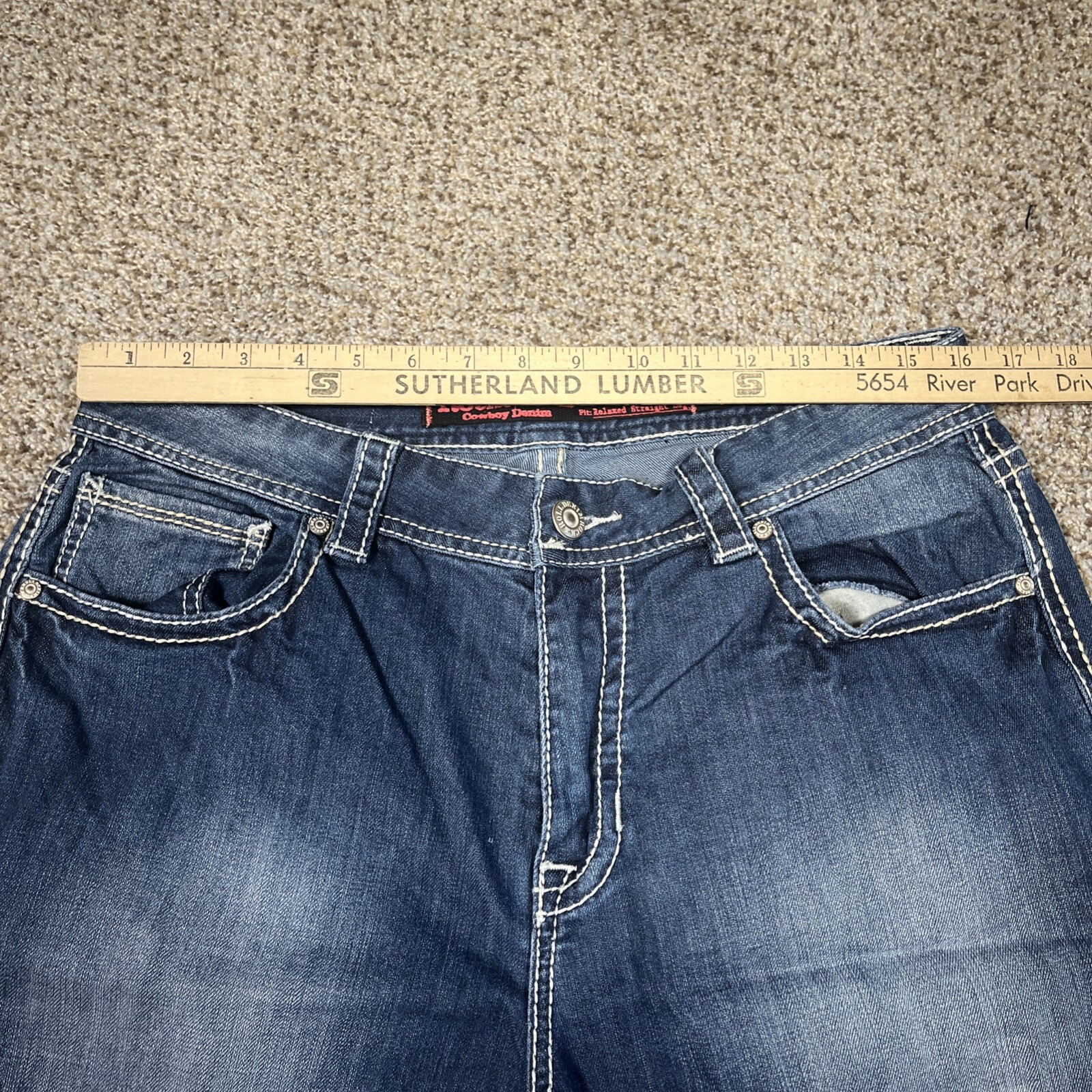 Rock & Roll Denim Jeans Double Barrel Straight Relaxed Straight Leg 32 X 31.5 - View 7