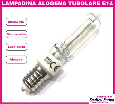 Tubolare ECO Alogena E14 lampada DIMMERABILE 53w 70w 105w 130w 175w ECO