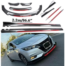 For Nissan Sentra Front Bumper Lip Spoiler Body Kit Side Skirt Carbon Fiber