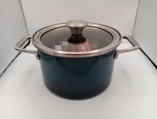 Merten & Storck Aegean Teal Crafted Steel Core Enameled Cook3.9 QT Casserole/Lid