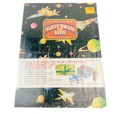 Vintage 1989 Portland House Party Wraps Tots Gift Wrapping Paper Clair Moritz