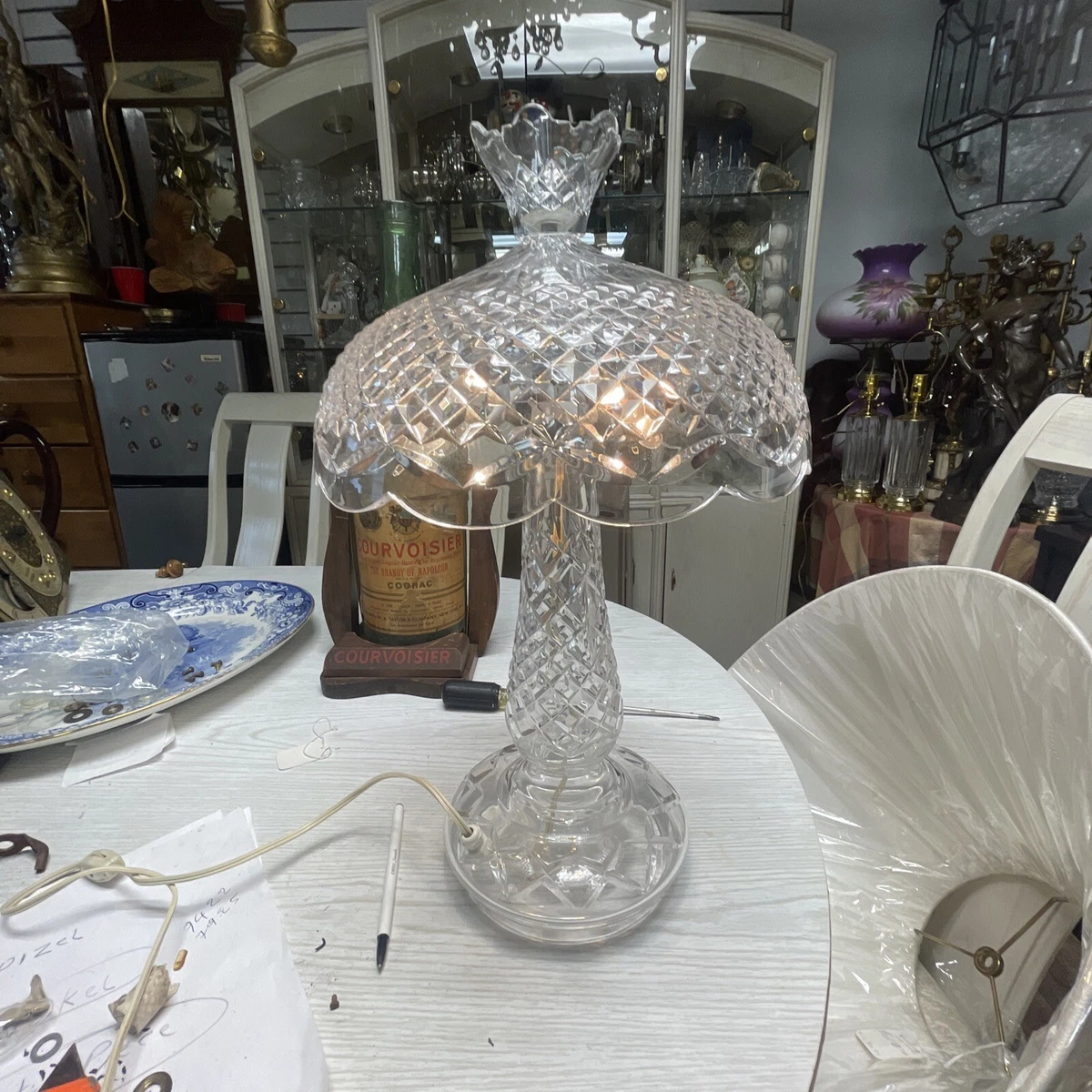 Waterford crystal on sale lamp shade