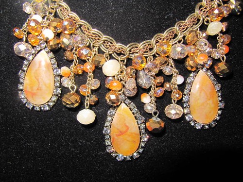 Chunky Resin Bead Multi Glass Drop Necklace & Earring Set Fashion Jewelery New - 第 6/12 張圖片