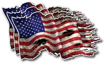3x USA American Flag Decal Sticker Car Truck Vehicle Bumper Window Auto Glass